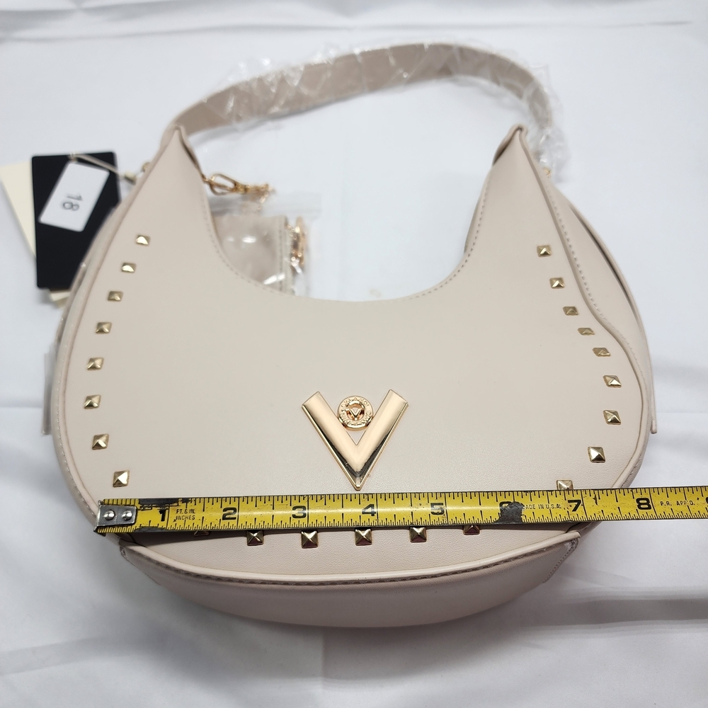 Valentino Orlandi Cream Shoulder Bag with Gold Accents - Picture 11 of 11